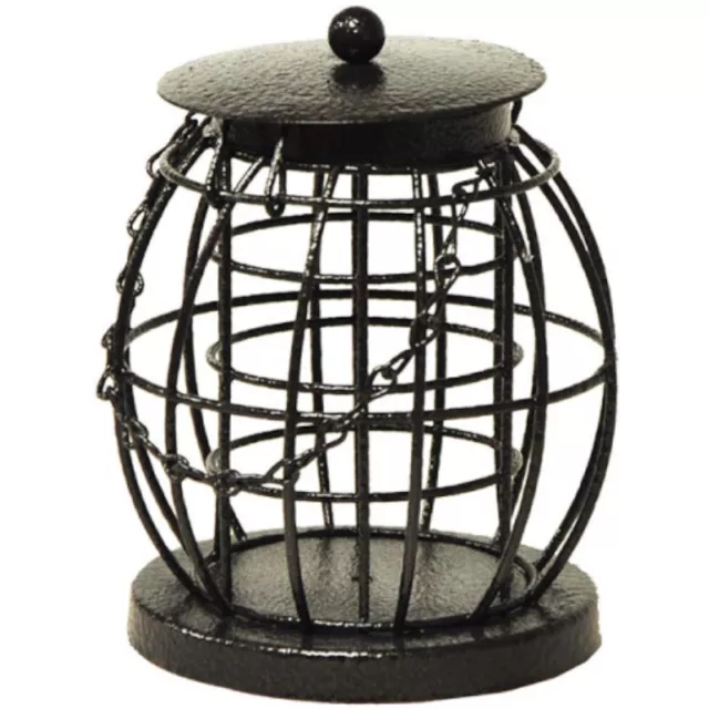 Deluxe Metal Hanging Wild Bird Feeder Suet Fat Balls Lantern Cage Garden Station