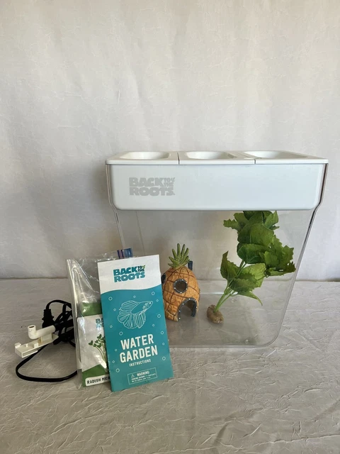 Back to the Roots Water Garden Self Cleaning Fish Tank Grows Food 3 Gallons