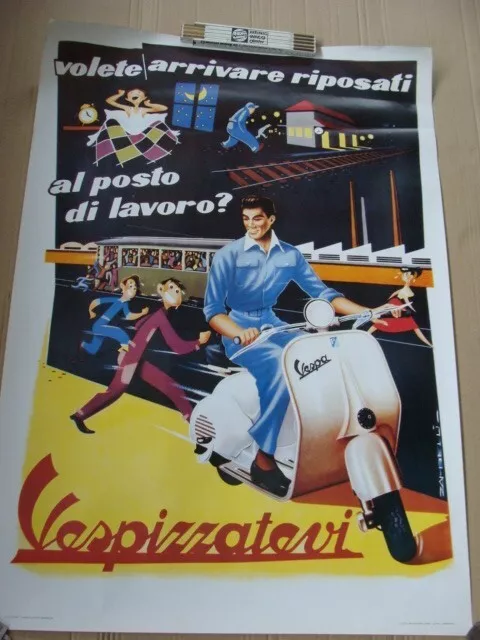 Poster Vespa vespizzatevi riproduzione anni 90