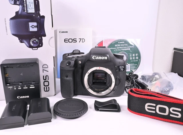 Near Mint Canon EOS 7D DSLR Camera Body 18.0 MP Black w/Box from Japan