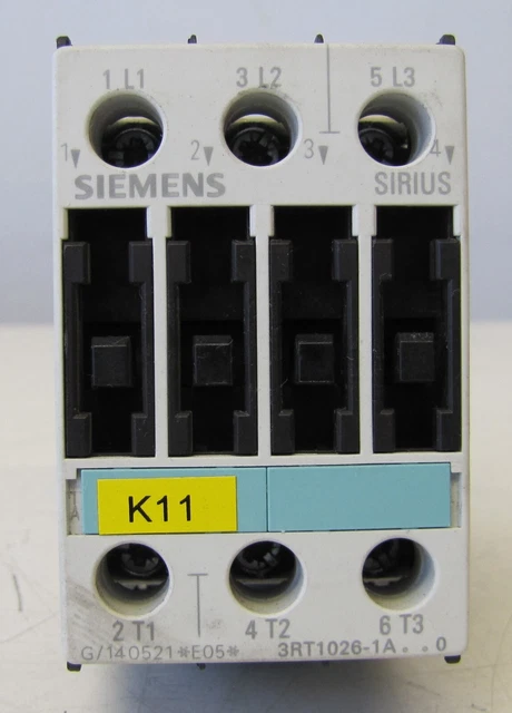 Siemens Sirius 3RT1026-1A Contactor 40 Amp 120V Coil 3 Phase 3 Pole