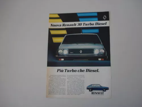 advertising Pubblicità 1982 RENAULT 30 TD TURBO DIESEL