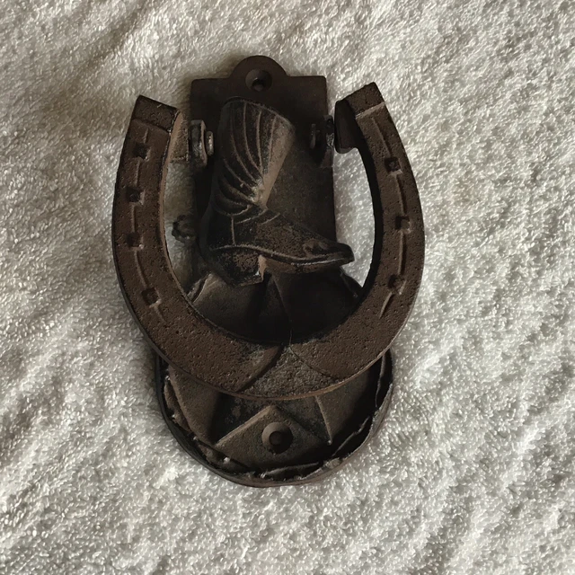 Cast Iron Door Knocker, Cowboy Boot, Horseshoe, Texas Star, Western, Door Parts