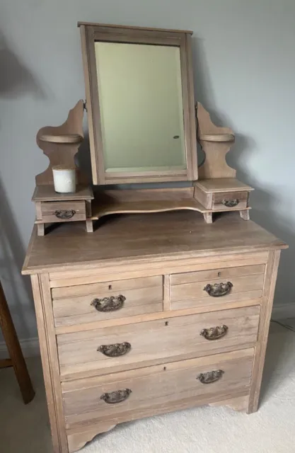 Stunning Vintage French oak style dressing table with mirror. Great piece.