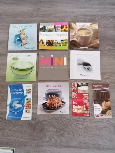 LIVRE RECETTES TUPPERWARE lot de 10 livres