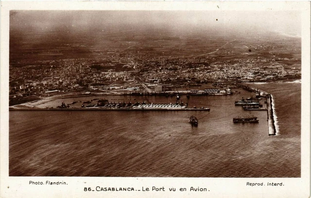 CPA AK MAROC CASABLANCA - Le Port vu en Avion (280559)