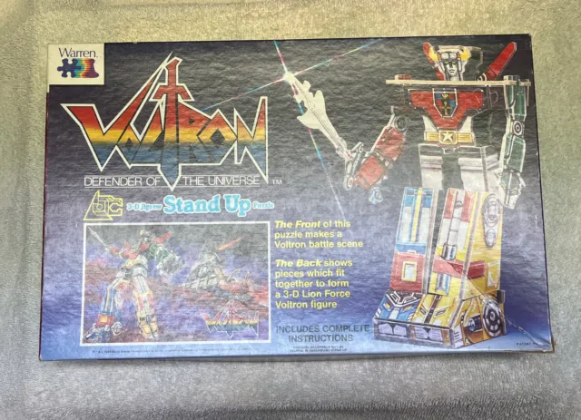 Vintage 1984 Warren Voltron Defender Of The Universe 3-D Stand Up Puzzle