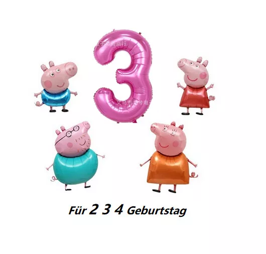 Peppa Wutz Folienballon Peppa Pig Ballons Für 2 3 4  Mädchen Geburtstag Party