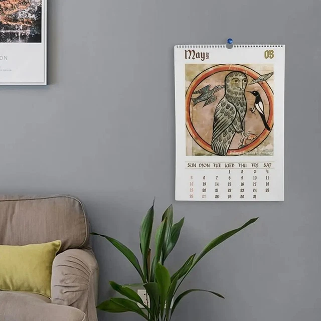Calendario 2026 Da Parete Con Gufi Medievali Fantasy: Organizzati Con Stile!