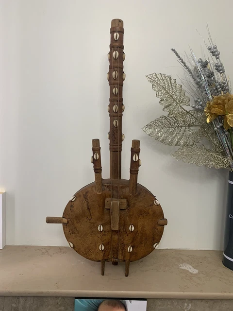ANCIEN INSTRUMENT MUSIQUE KORA ART AFRICAIN guitare africaine