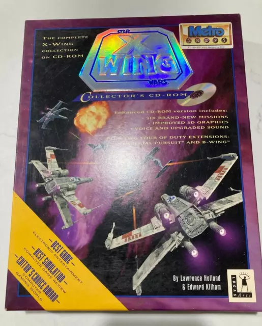 Star Wars X Wing Collector's CD-ROM Lucas Arts PC Game 1992 PC DOS BIG BOX