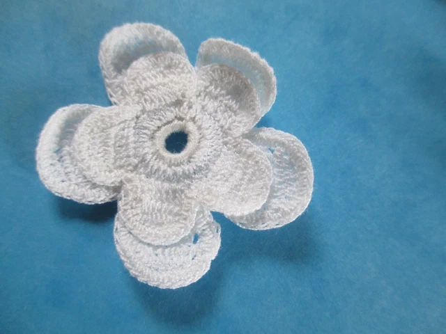12 éléments dentelle main crochet point d'Irlande anciens coton blanc  N° F4