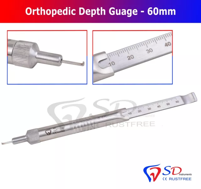 Orthopädische Tiefenmesser Instrumente Für Fraktur Verwaltung Operation 0 - 60