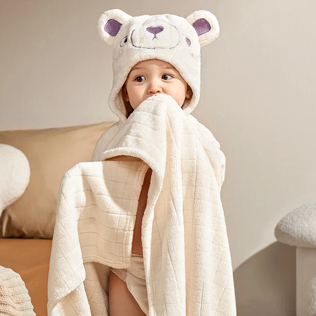 Infant Bath Towel Super Soft Quick-dry Cartoon Animal Boys Girls Infant Bathrobe