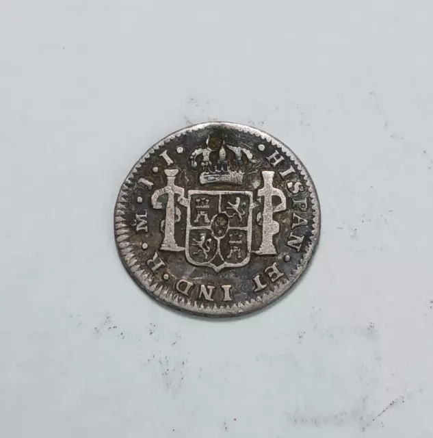 1820 Mexico 1/2 Real - Silver - Ferdinand VII - Colonial Coinage