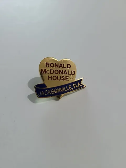 Ronald McDonald House Jacksonville Florida Heart Lapel Pin 0.75" ZB1