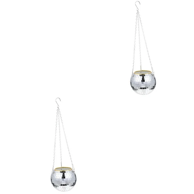 2x Hängen Sukkulenten Pflanzer Hängen Topf Keramik Indoor Pflanzer