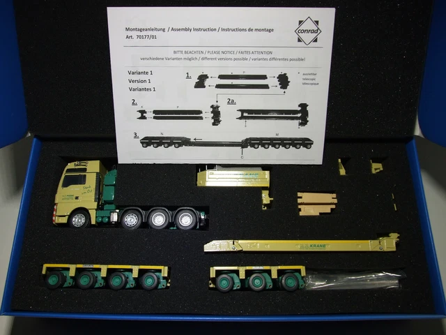 70177/01 MAN 1:50, TGx XXL SLT 4achs mit 10achs Goldhofer Kesselbrücke -Schmidbauer-, Conrad