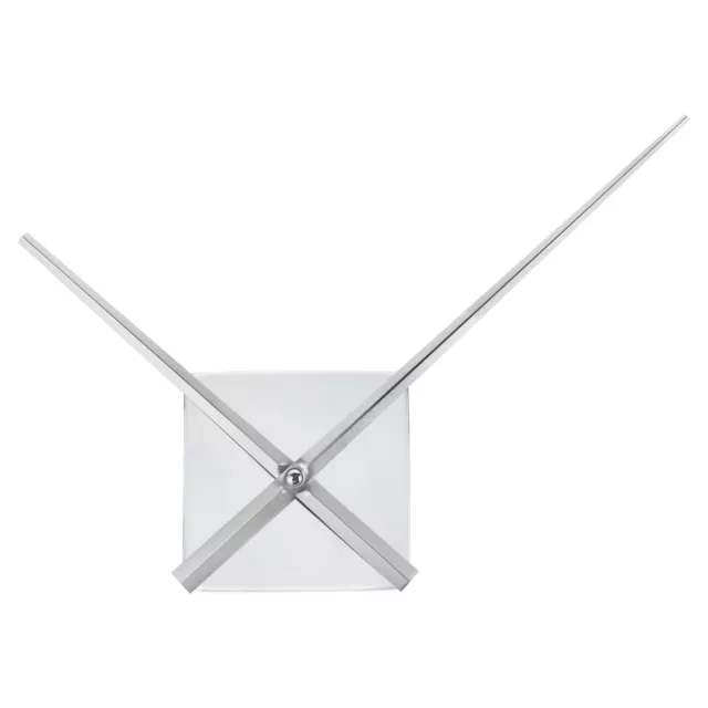 1Set 3D Wall Clock Hands Movement 6mm Shaft for 3mm Dial Thickness Silver