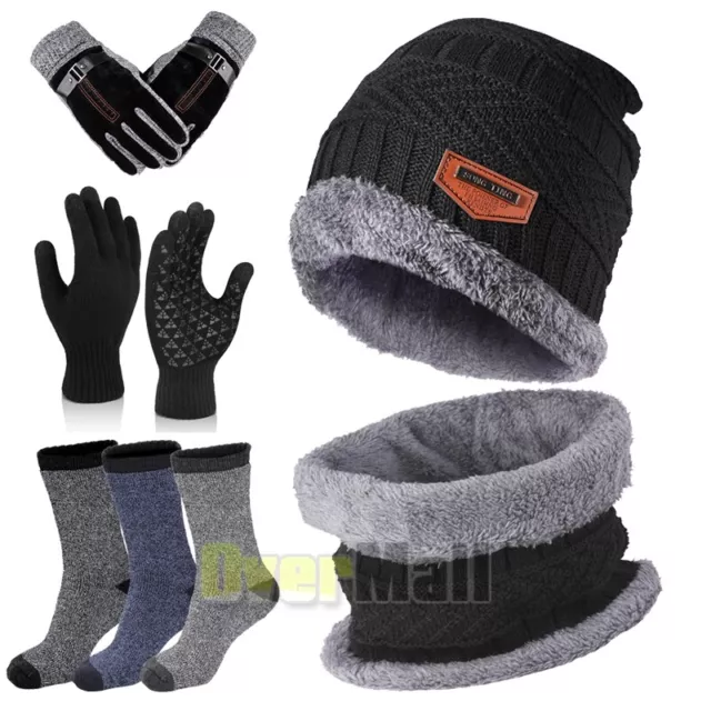 Guantes Termicos De Invierno De Hombre Para El Frio Con Gorro Y Bufanda Calidad