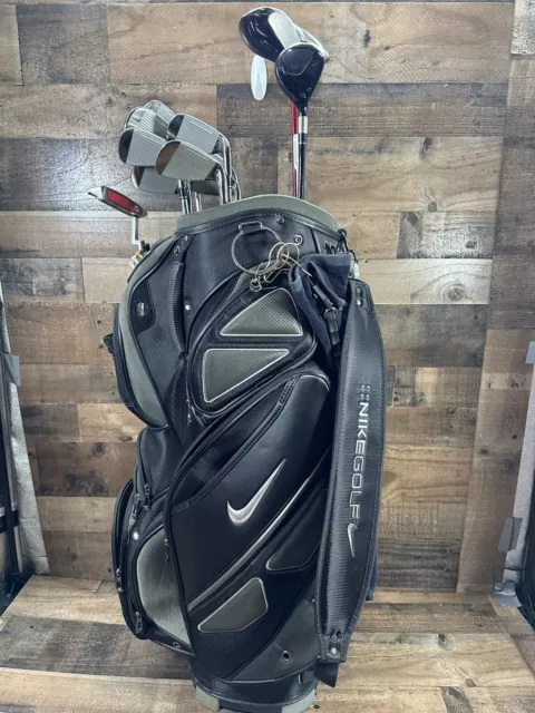 Taylor made Golf Set Burner 85 set of 12 Left Hand Flex R Nike golf bag EUC Taylor made Golf Set Burner 85 set of 12 Left Hand Flex R Nike golf bag EUC