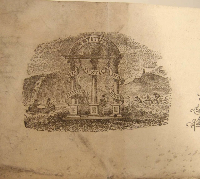 Antique 1879 Decorative Letterhead State Of Georgia Senate Chamber
