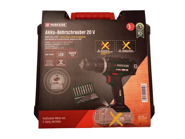 Parkside Accuboormachine PABS 20 Li X20V In Transportkoffer Zonder Accu En Oplader 688156876 Parkside Accuboormachine PABS 20 Li X20V In Transportkoffer Zonder Accu En Oplader 688156876