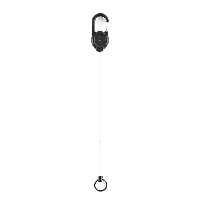 1Pc Wire Rope Sporty Retractable Key Chain Anti-Lost Metal Easy-To-Pull Buckl Sb