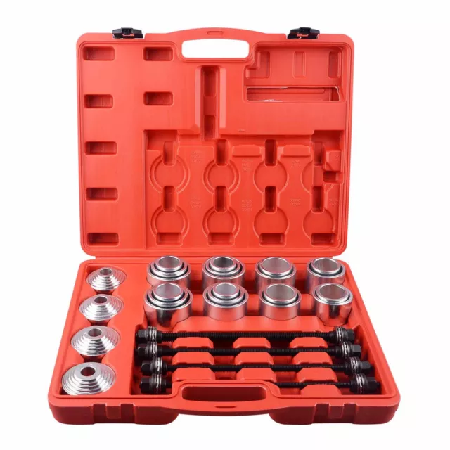 28Pcs Press and Pull Sleeve Kit Seal Bush Bearing Remover Installer Set US