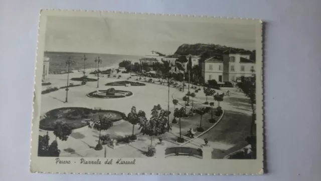 Pesaro Piazzale del Kursaal VIAGGIATA 1950 CIRCA