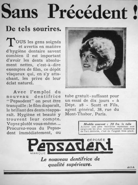 Publicité Pepsodent Dentifrice De Qualité Supérieure Sans Précédent