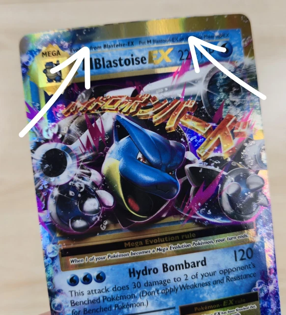 HEAVY MISCUT ERROR OFF CENTER OC M Blastoise EX 22/108 Evolutions Pokemon  Card $40.00 - PicClick