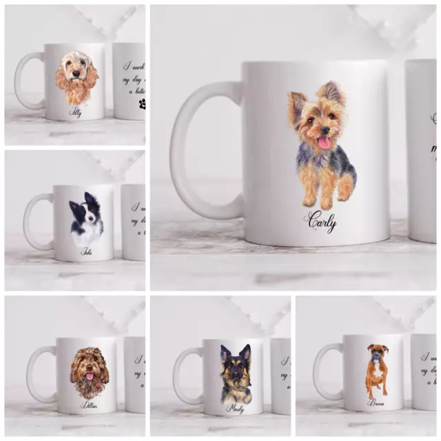Personalised Pet Dog Gift Mug - Collie Cockapoo Terrier Husky Labrador Schnauzer