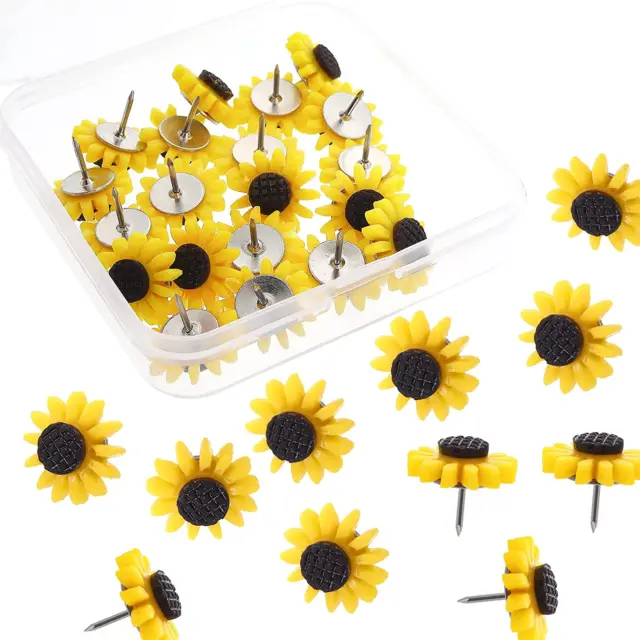 Pinnnadeln, 20 Stück, Sonnenblumen-Reißzwecken, Dekorative Reißzwecken Und Pinnn