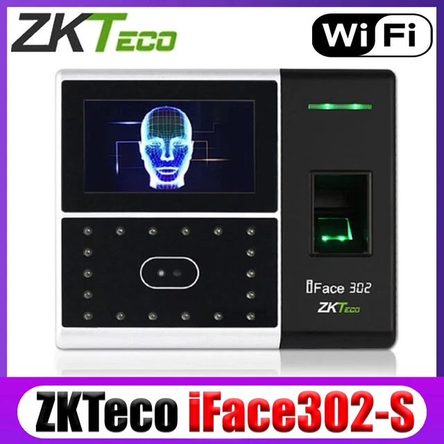 ZKTECO IFACE302-S BIOMETRIC Finger Identification Time Attendance ...