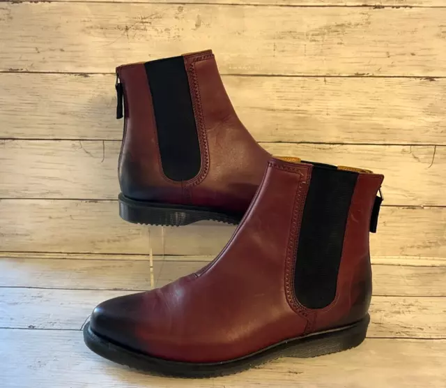 DR MARTENS ZILLOW Boots Burgundy Ombre Size UK 9 55.00 PicClick UK