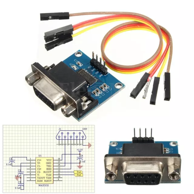 RS232 To TTL Converter Module Serial Module DB9 Connector 3.3V-5.5V Arduino、S_G8