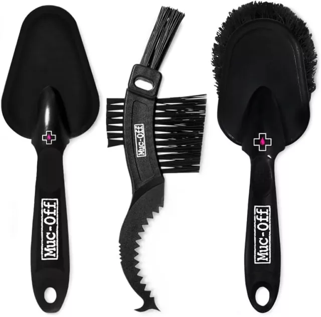 Muc-Off 220 3 Piece Premium Brush Kit - Includes 3 Bike Cleaning Brushes USA