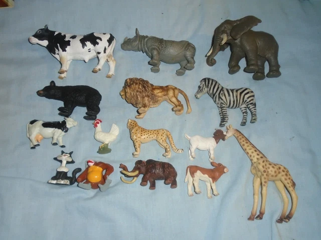 Lot De 13 Figurines Animaux : 11 Chevaux + 2 ânes - Schleich, Bullyland, Papo