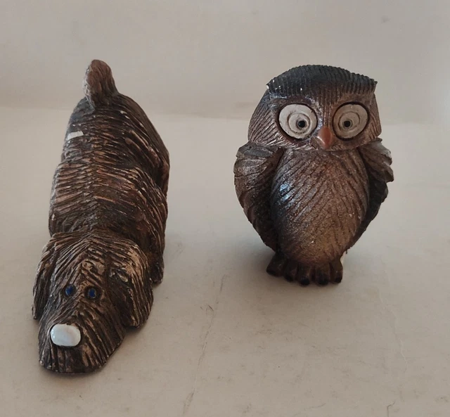 Artesania Rinconada Old Dog Classic Retired 50 and Owl - lot of 2