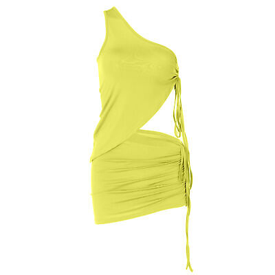 2 Pcs/Set Beach Crop Top Skirt Set Breathable Casual Sleeveless One Shoulder