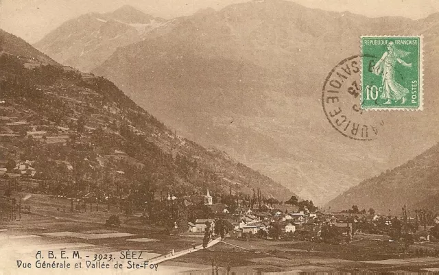Antique Seez General View And Valley De Sainte Foy Postcard