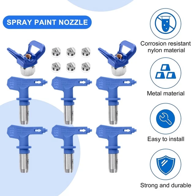 6-teiliges Airless Düsen Set - Wolframkarbid Sprühspitzen Für Malarbeiten