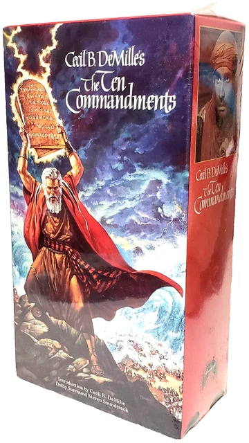 CECIL B. DEMILLE'S The Ten Commandments 1990 VHS 2-Tape Release ...