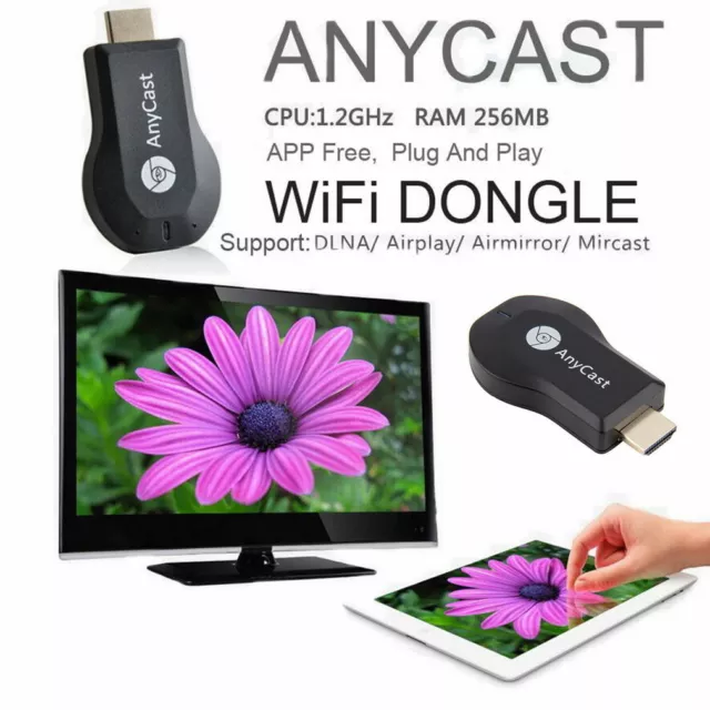 WiFi 1080P HD HDMI TV Stick AnyCast DLNA Chromecast Airplay Screen Mirror Dongle