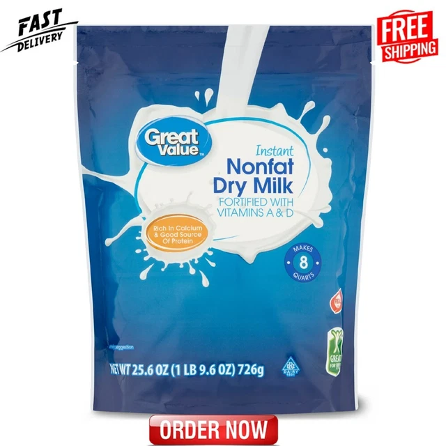 Great Value Instant Nonfat Dry Milk, 25.6 Oz