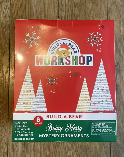 build a bear workshop beary merry mystery ornaments box sealed brand new