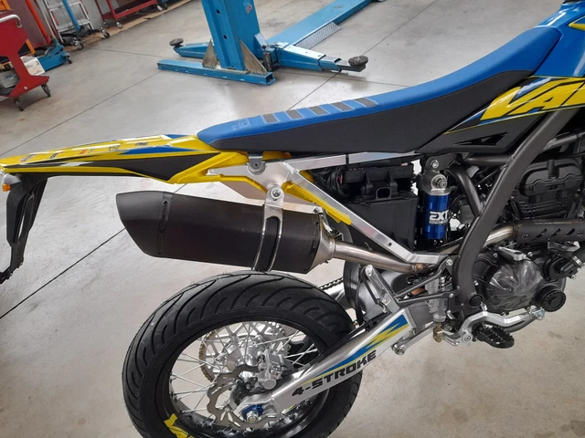 SCALVINI MARMITTA TERMINALE SCARICO TM EN 125/144 2015-2020 CARBON BLU - Foto 4