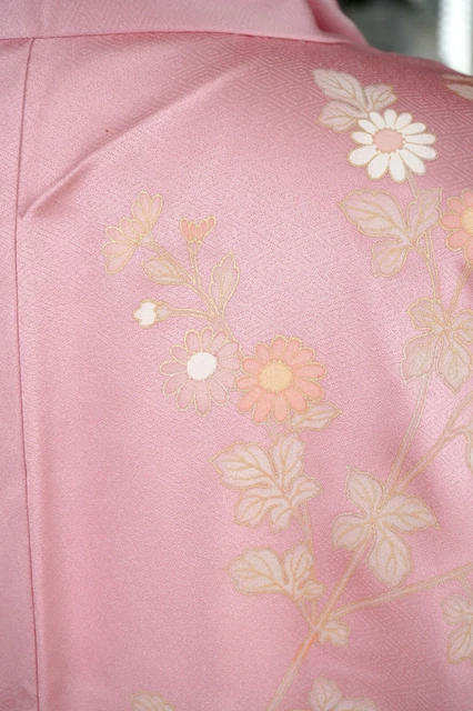 Dear Vanilla Japanese Silk Kimono Women's Robe Gown Authentic Japan Vintage Mint 10