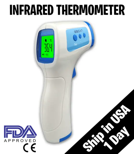 NON-CONTACT Thermometer Body Forehead IR Infrared Digital Thermometer Adult Baby